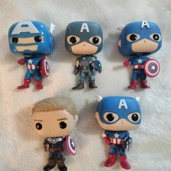 Funko Marvel Captain America Pop Vinyl Figures, 3.75 "