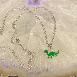 Sterling Child Size Dinosaur Necklace