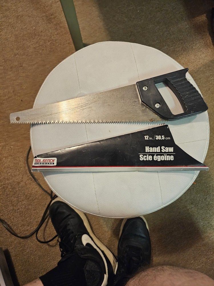 Vintage Tool Bench Hand Saw - 12 in.