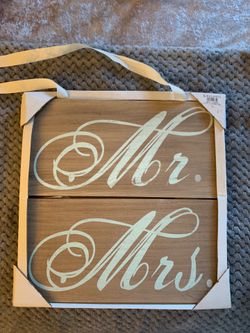 Wedding Plaque Set Mr. & Mrs.