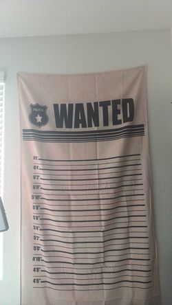 Police Mugshot Wanted Banner with Height Chart