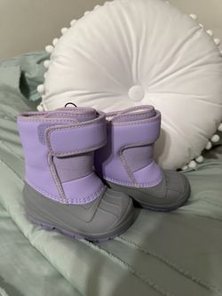 Toddler  Boots Purple and Gray