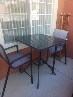 Outdoor Patio Table and 2 Chairs Set