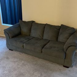 Olive Grey Sofa - Free Local Delivery 