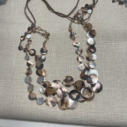 Long Shell Statement Necklace