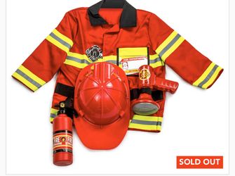 Melissa and doug fireman costume size 2 to 4 years