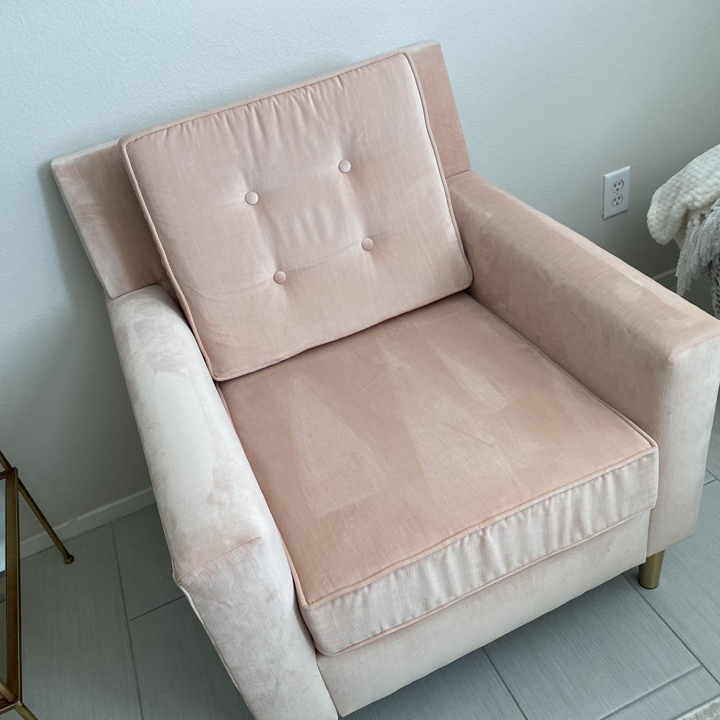 Light Velvet Pink Small Couches