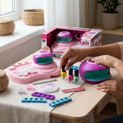 Brand New Kids Nail Art Salon Set – Electric Nail Dryer & Manicure Kit
