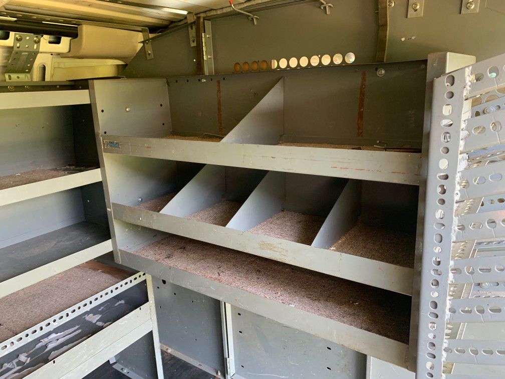 Storage Cabinet Shelf for cargo van Chevy express GMC savanna sprinter ford Dodge e150 e250 e350