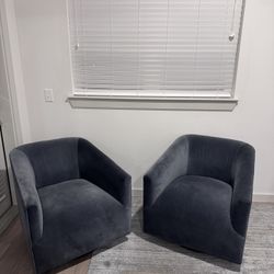 Selling  Two (2) RH Italian Shelter Arm Swivel Chairs