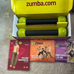 Zumba Fitness Complete Workout Kit – DVDs + Toning Sticks + Guides