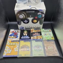 Nintendo Gamecube JP Complete with Memory Card,  8 Games + Gameboy Player Disk  ( Tested & Working  ) See All Pictures 📸 