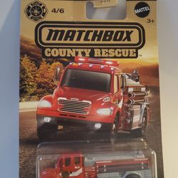 Matchbox County Rescue Freightliner M2 106 Die-cast Toy Car Fire Truck 