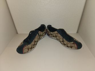 Used Women's Blue & Gold Coach Shoes Size 9.5