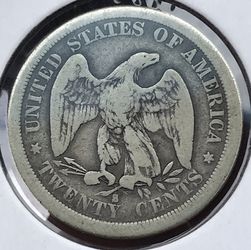 1875 Historic RARE Twenty Cents Silver Piece~ VG Condition!!!