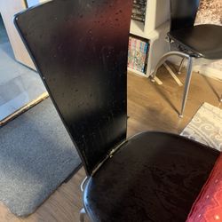 4 Acrylic And Steel Modern Dining Chairs ( + One Extra)
