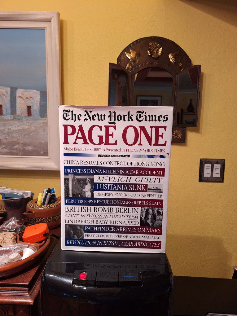 New York Times Titled "PAGE ONE" Book