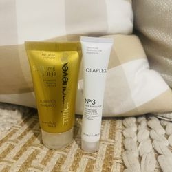 New Miriam Quevedo Sublime Gold Luminous Shampoo 50 mL Olaplex No3 20mL