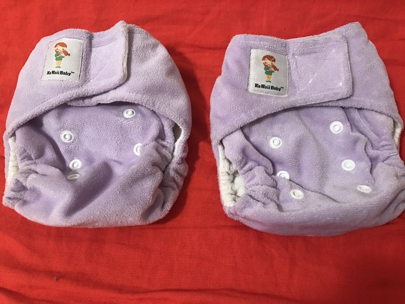 2 Kawaii baby cloth diapers newborn-23lbs