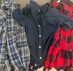 Men’s Small flannels and Button Up