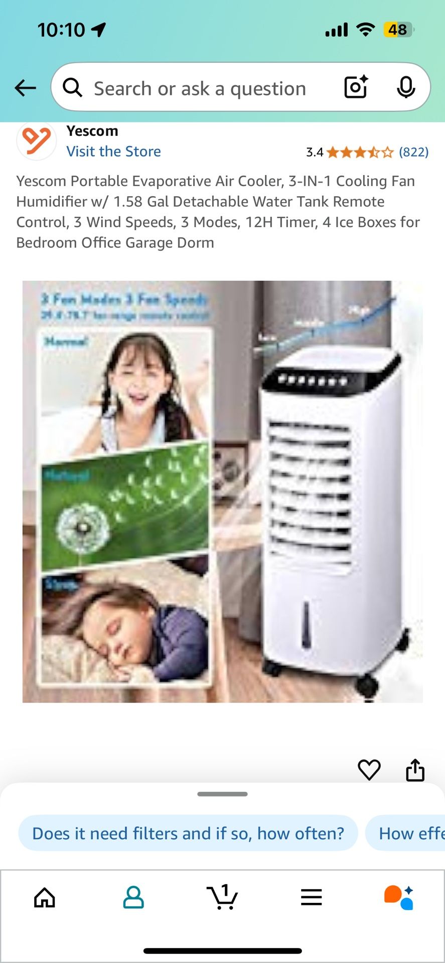 Portable 3 In 1 Cooling Fan