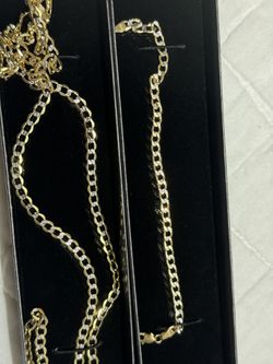 10k gold chain and bracelet