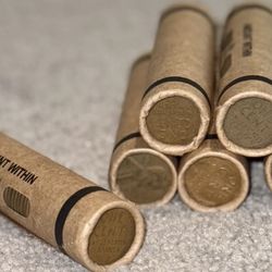 Lincoln Wheat Cent rolls unsearched lot one cent coins United States uncertified