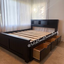 Queen Bed And Drawers 