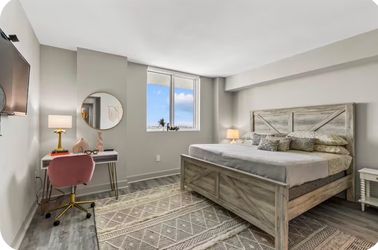 king size bed including  head board and mattress  whole set