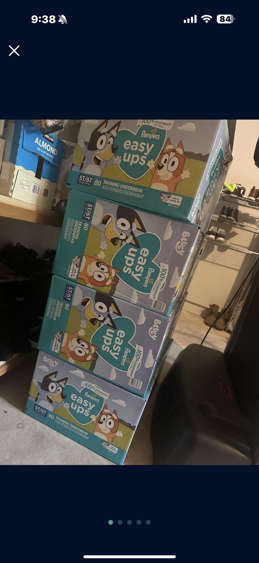 Pampers Easy Ups 5-6t 80counts