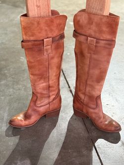 C Factory Tall Brown Leather Riding Boots