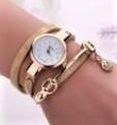 Fashion Watch With Leather Band - Beige