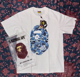 BAPE ABC Camo Big Ape Head Tee White Blue Size M New w/ Tags