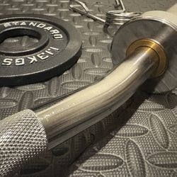BRAND NEW Olympic Curl Bar With Cooper Bearings &  Cast Iron Weight Plates: 25#, 10#, 5 and 2.5#  (105 pounds)