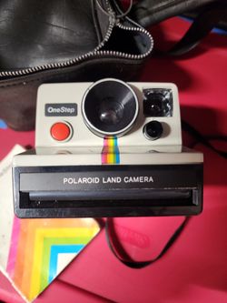 Vintage Polaroid One Step Land Camera - Rainbow Stripe