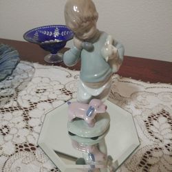 Nao by Lladro #1044 Boy on Phone with Teddy Bear & Puppy 1992, Rare, Retired