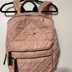 Steve Madden pink quilted backpack