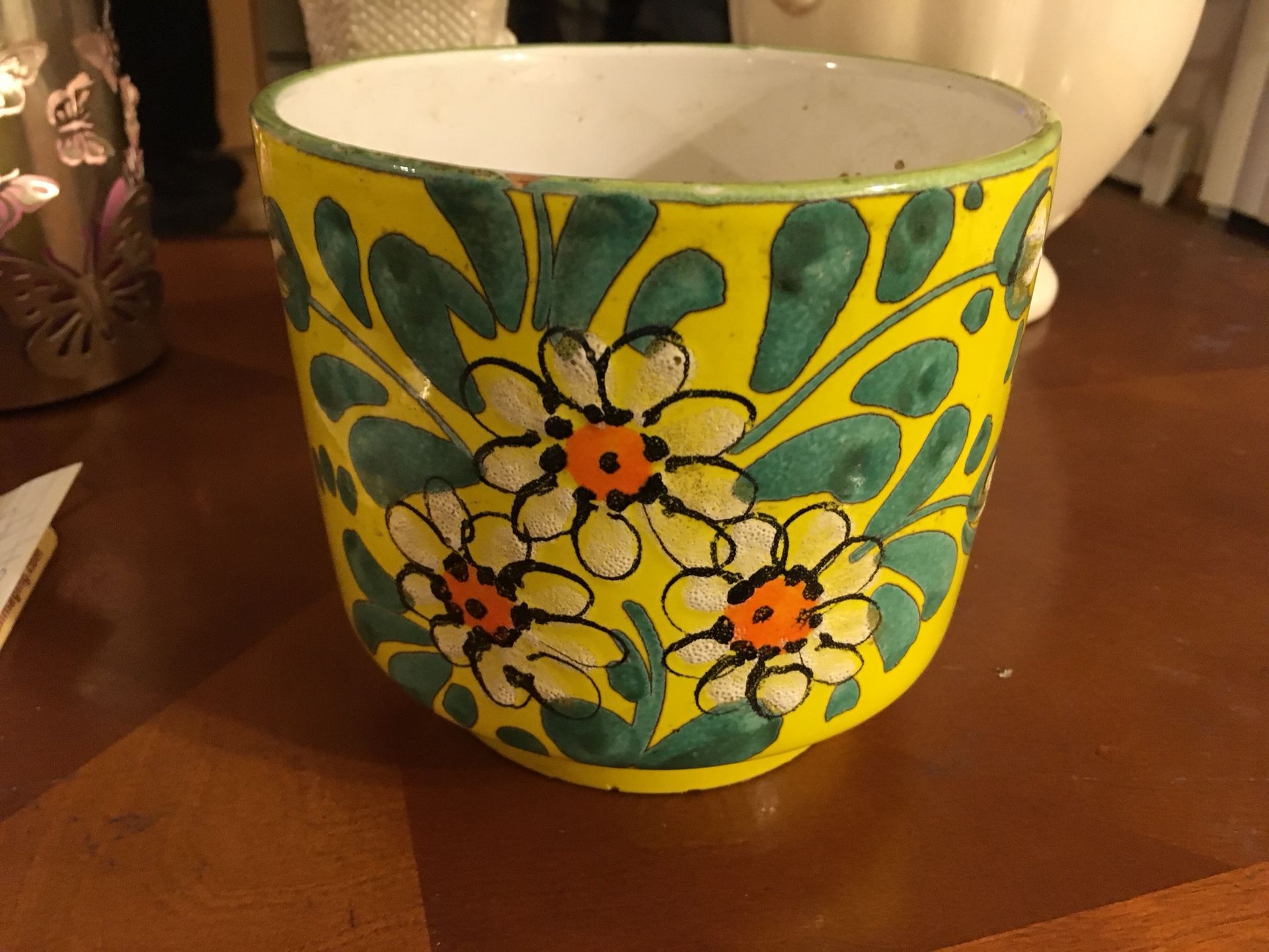 Made in Italy hand painted plant holder