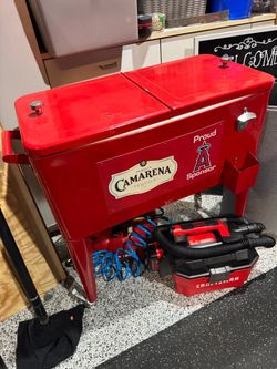 Angels tequila standing ice chest