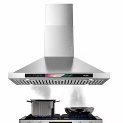 30 in. 900 CFM Convertible Wall Mounted Range Hood in Stainless Steel
