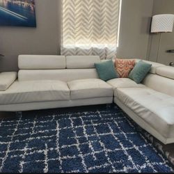 Faux Leather Sectional Sofa