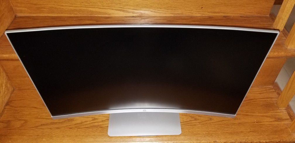 HP 27" Curved LED Monitor, Pike Silver, Model HP27SC1
