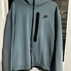 Nike Tech Fleece Hoodie Men’s Size X-Large Jacket Light Blue Full Zip