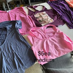 Workout Tops $5 Each