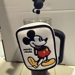 Mickey Mouse 30 oz. Stainless Steel Travel Tumbler with Straw plus Zip Case