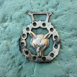 Fox Head Horse Brass