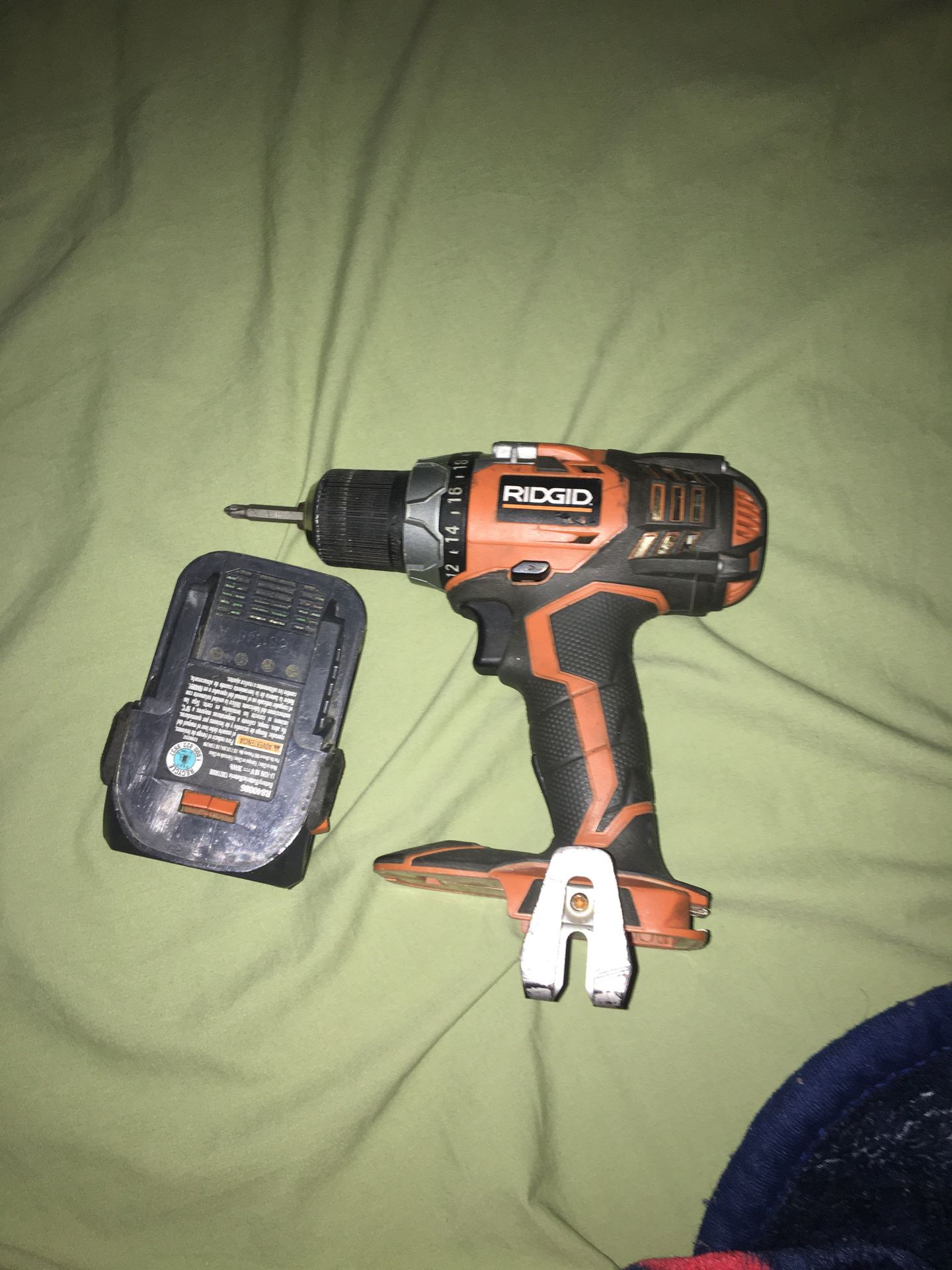 Rigid drill set with charger and battery