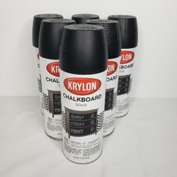 Krylon DIY Series Black Chalkboard Paint Case of 6 (12 oz) cans NEW