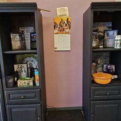 cabinets with lights,  nice and there's 2!!