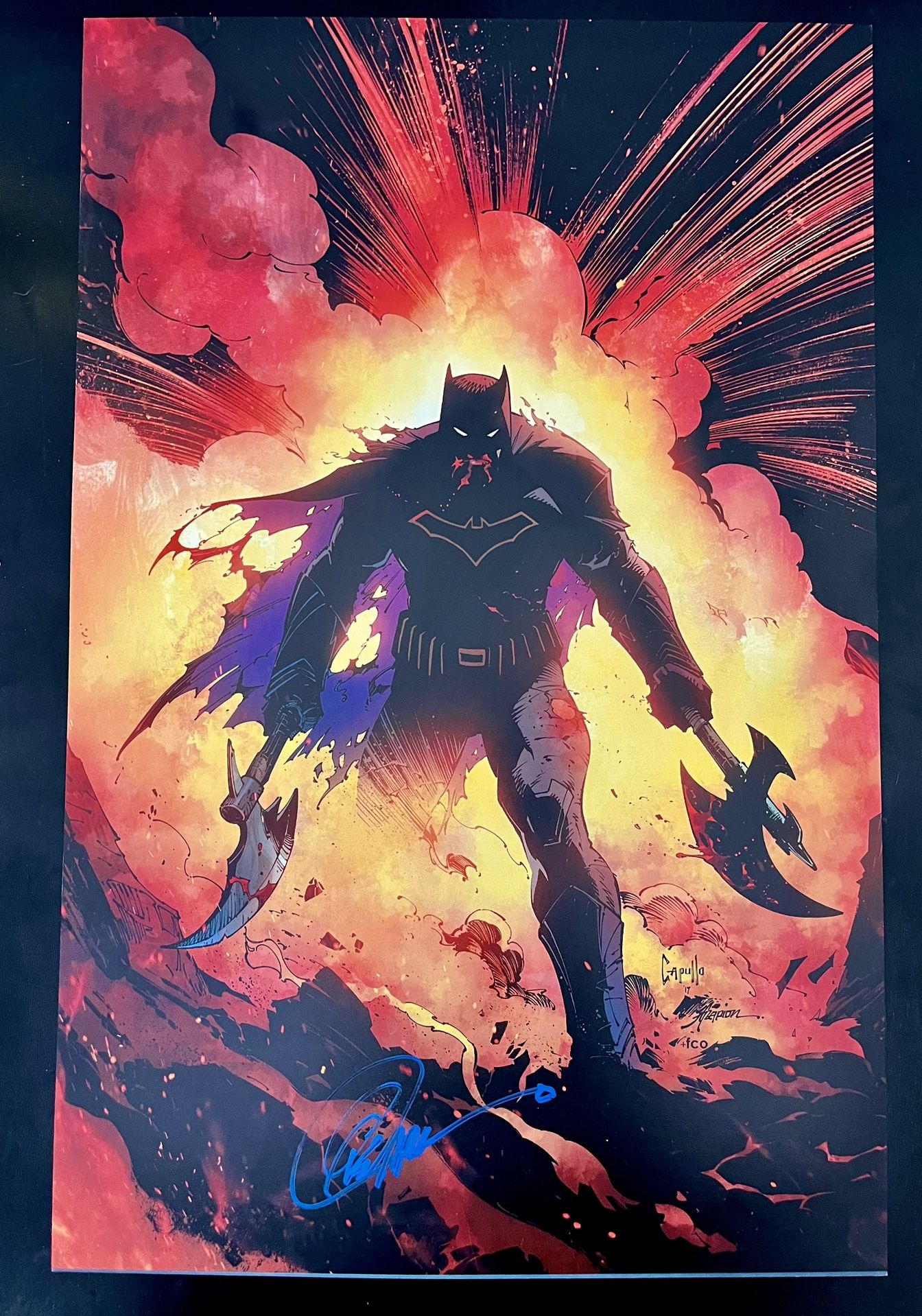 DC Comics Batman Dark Knight Comic Art Print 11x17 Signed by Greg Capullo